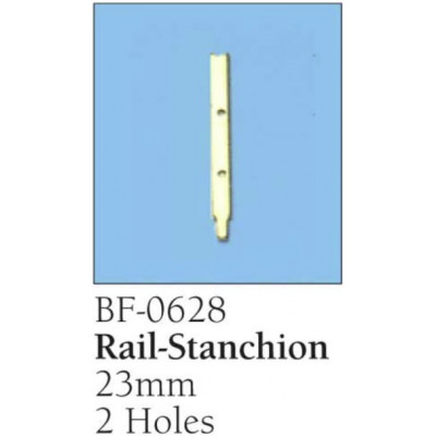Rail Stanchion 23mm 2 Holes 10pcs - BF-0628