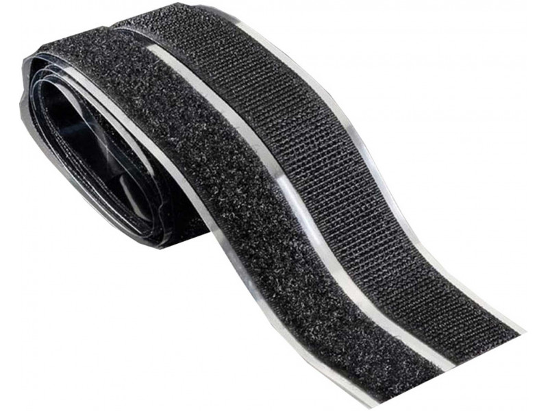 Robbe Haak- en Lusband (Velcro) 3M Zelfklevend 20x1000mm Zwart