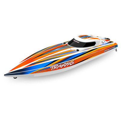 Traxxas Disruptor VXL 4S Brushless Self-Righting Speedboot RTR - Oranje