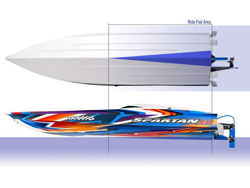Traxxas Spartan SR 6S Brushless Speedboot  - Oranje