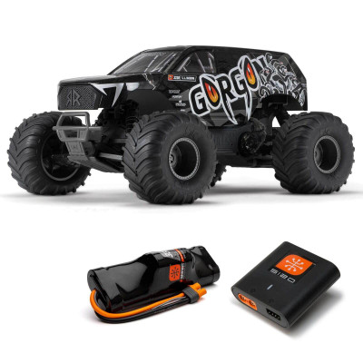 Arrma Gorgon 4X2 Mega 550 Monster Truck 1/10, RTA Kit with Battery and Charger - Black