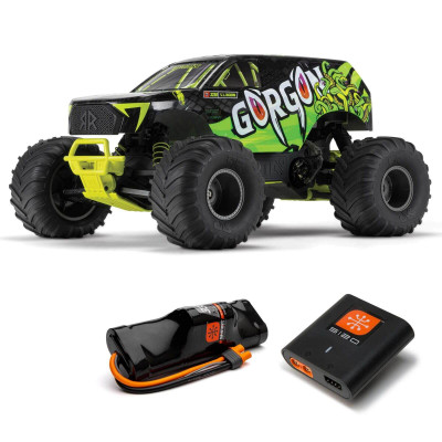 Arrma Gorgon 4X2 Mega 550 Monster Truck 1/10, RTR with Battery and Charger - Yellow