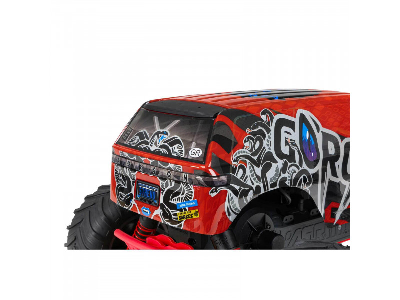 Arrma Gorgon 4X2 Mega 550 Monster Truck 1/10, RTR met Batterij en Lader - Rood