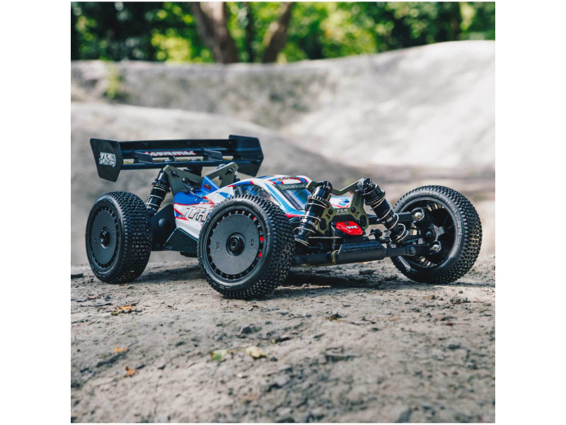 ARRMA Typhon TLR Tuned 6S BLX Buggy - 100% RTR 1/8 - Rood/Blauw