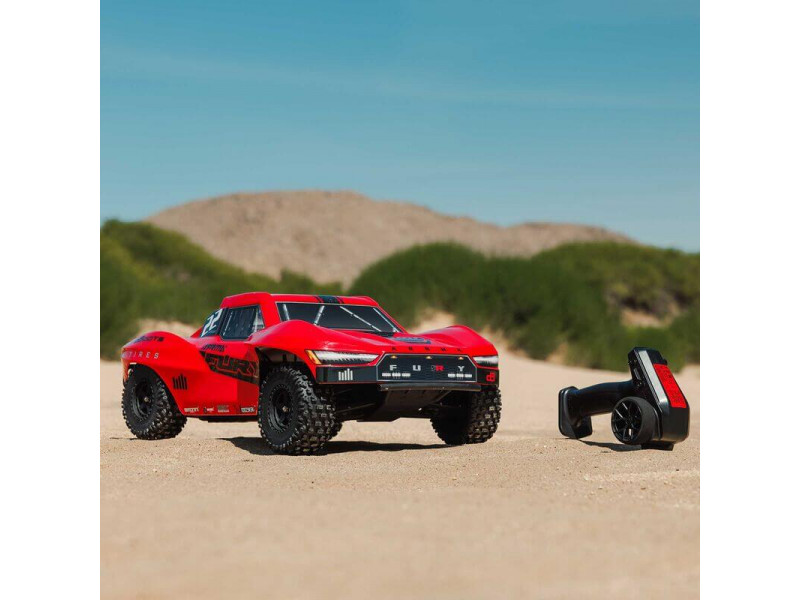 ARRMA Fury Mega 550 1/10 2WD Short Course Truck 100% RTR - Rood