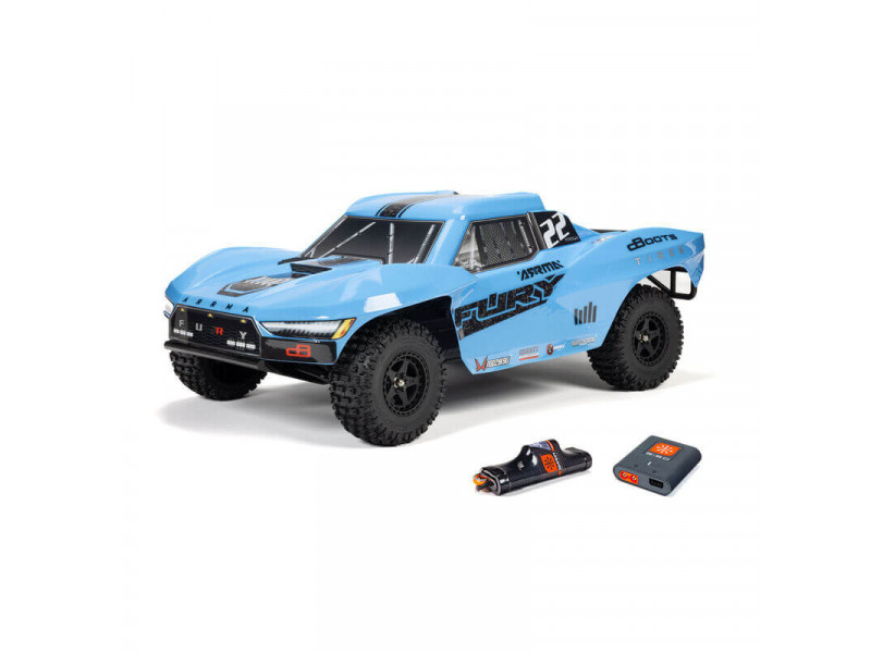 ARRMA Fury Mega 550 1/10 2WD Short Course Truck 100% RTR - Blauw