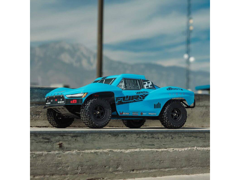 ARRMA Fury Mega 550 1/10 2WD Short Course Truck 100% RTR - Blauw