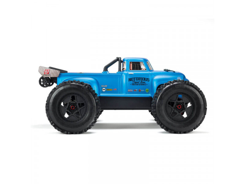 ARRMA Notorious 6S 4WD BLX Stunt Truck 1/8 Blauw 2021 V5