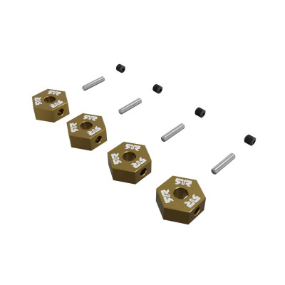 ARRMA Alu 12mm Wheel Hex Set 4pcs - Gold - ARA-3119