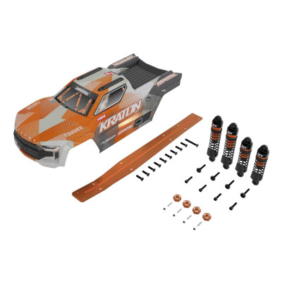 ARRMA Mini Kraton Body & Parts Bundle - White/Orange - ARA-4547