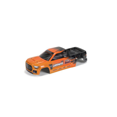 ARRMA 1/10 GRANITE 4X2 BODY ORANJE/ZWART 