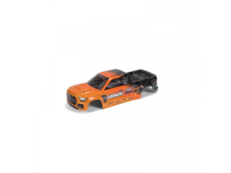 ARRMA 1/10 GRANITE 4X2 BODY ORANJE/ZWART 