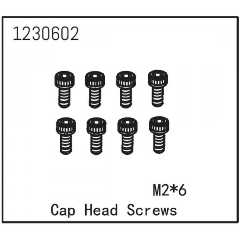 Absima Cap Head Screw M2x6 8pcs - 1230602