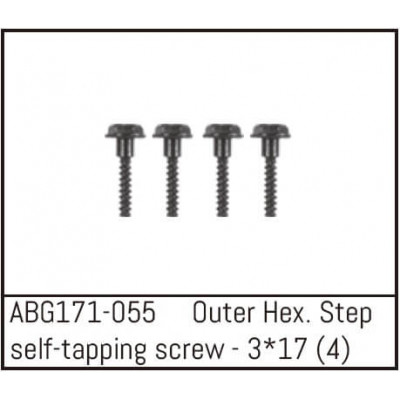 Absima Zelftappende Schroeven M3x17 4 stuks voor 1/14 - ABG171-055