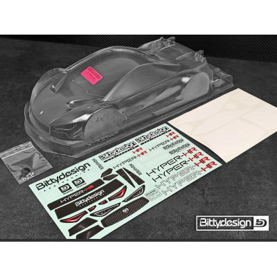 Bittydesign HYPER-HR 1/10 TC 190mm Clear Body - BDTC-190HYPHR