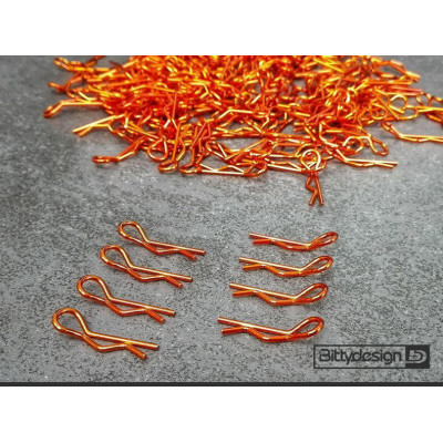 Body Clips Kit 8pcs 1/10 - Orange