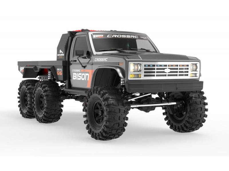 Cross RC EMO XL 6X6 1/8 Flatbed Crawler RTR - Grijs