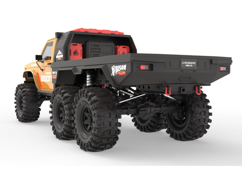 Cross RC EMO XL 6X6 1/8 Flatbed Crawler RTR - Geel