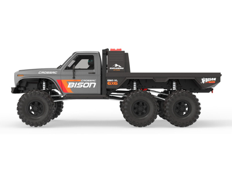 Cross RC EMO XL 6X6 1/8 Flatbed Crawler RTR - Grijs