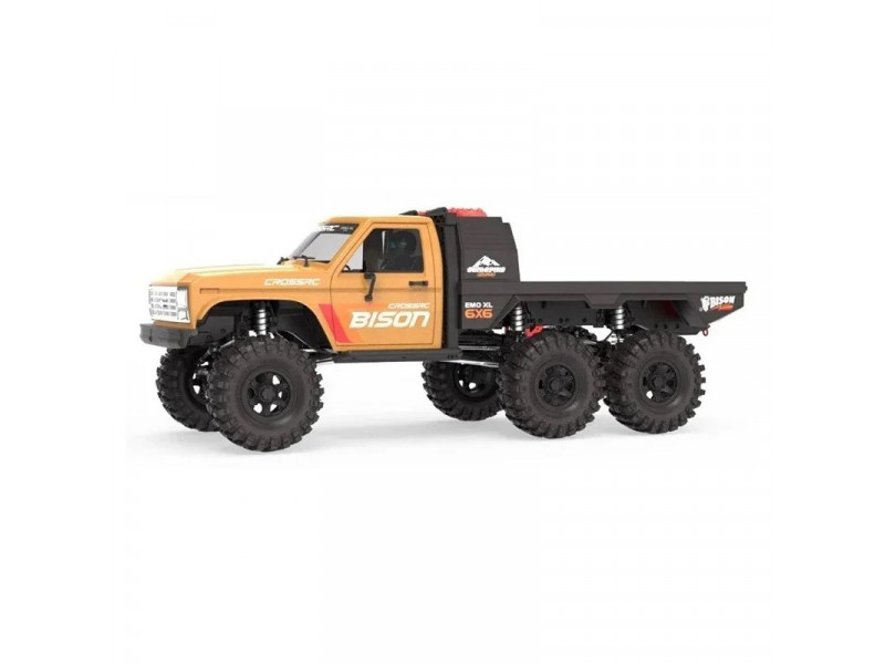 Cross RC EMO XL 6X6 1/8 Flatbed Crawler RTR - Geel