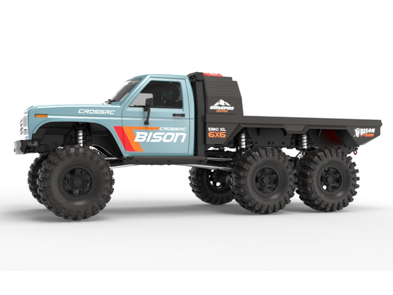 Cross RC EMO XL 6X6 1/8 Flatbed Crawler RTR - Blauw