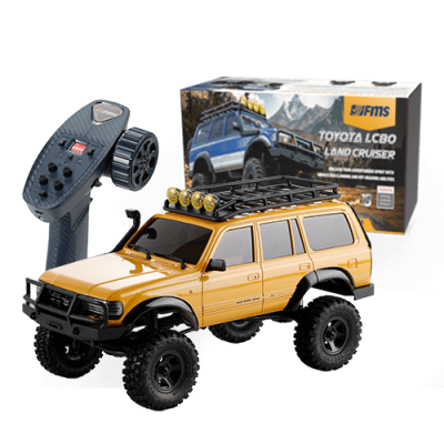 FMS FCX18 Toyota Land Cruiser LC80 Crawler 1/18 RTR - Yellow