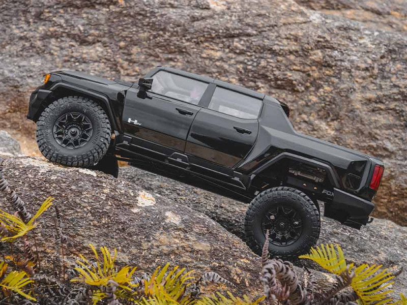 FMS FCX18 Hummer EV Pickup Truck Crawler 1/18 RTR - Zwart