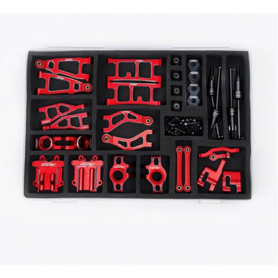 Furitek AluminaSpeed Ultimate Upgrade Aluminium Combo in Rood voor 1/18 Arrma Mojave GROM