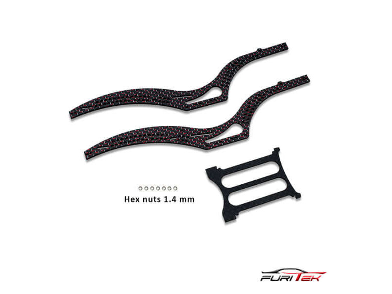 Furitek Scythe Carbon Frame Rood Kit voor SCX24 - FUR-2084