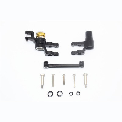 GPM - RC Parts - Aluminum steering assembly - Zwart - set