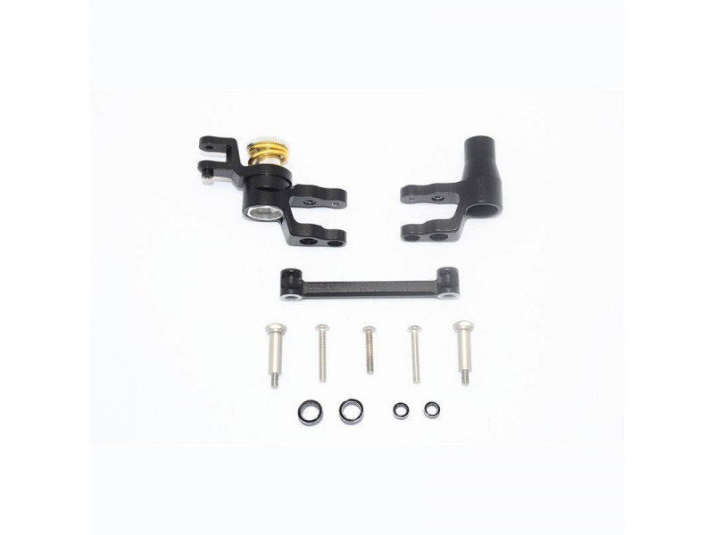 GPM - RC Parts - Aluminum steering assembly - Zwart - set