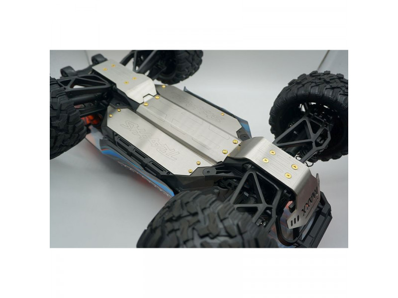 GPM - RC Parts - Stainless steel skid plates - Chassis Laser - set - Roadtech Accessories