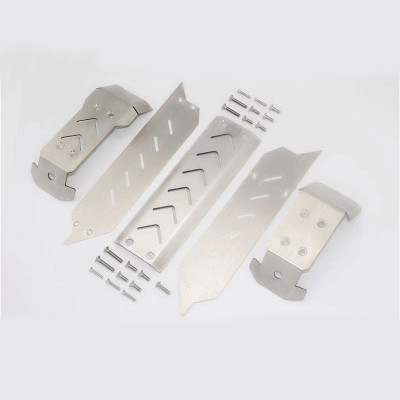 GPM - RC Parts - Stainless steel skid plates - set - Roadtech Accessoires