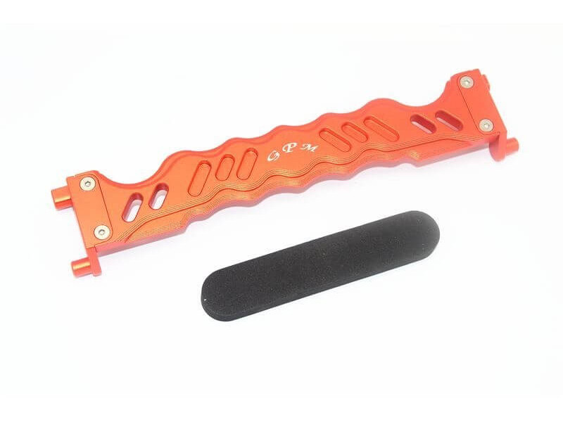 GPM Alu Accu Houder Set voor Traxxas 1/10 Maxx - Oranje