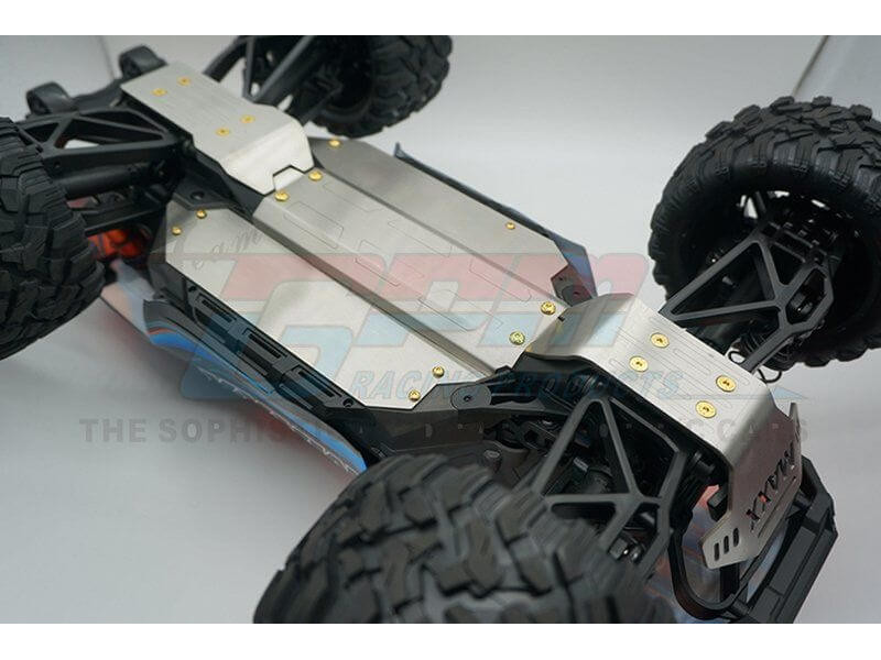 GPM RVS Beschermplaten voor Traxxas WideMaxx Chassis