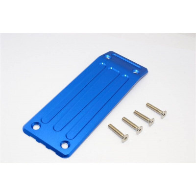 GPM Alu Achter Skid Plate 1-Delige Set Blauw voor TRX X-MAXX 8S - 6S