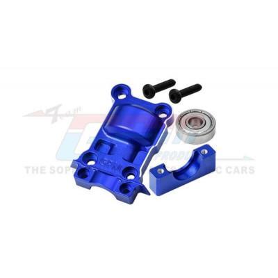 GPM Alu Middendiff Houder voor Traxxas X-MAXX / XRT - Blauw