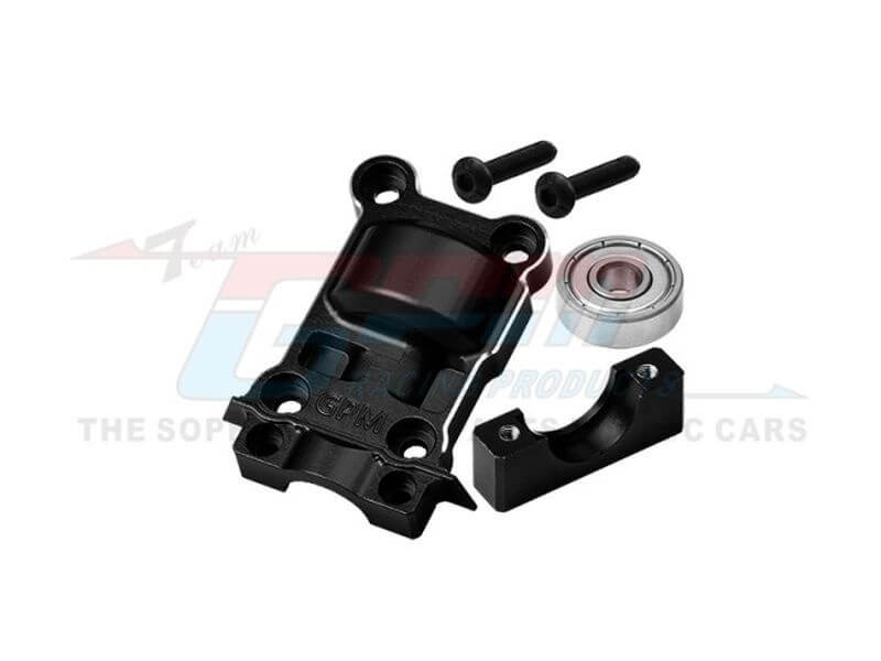 GPM Alu Middendiff Houder voor Traxxas X-MAXX / XRT - Zwart