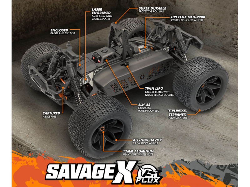 SALE! HPI Savage X Flux V2 GT-6 Monstertruck 1/8 - RTR