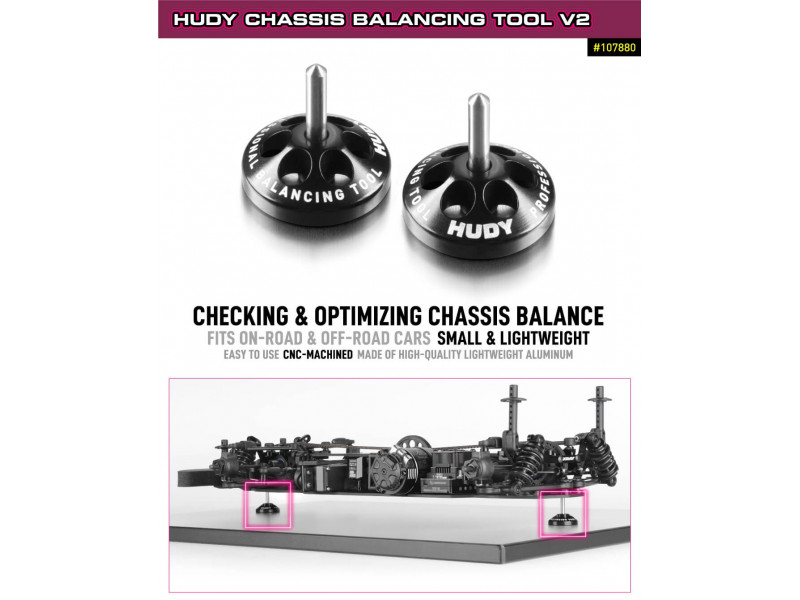 Hudy Chassis Balancing Simple Tool 2 Stuks - H107880