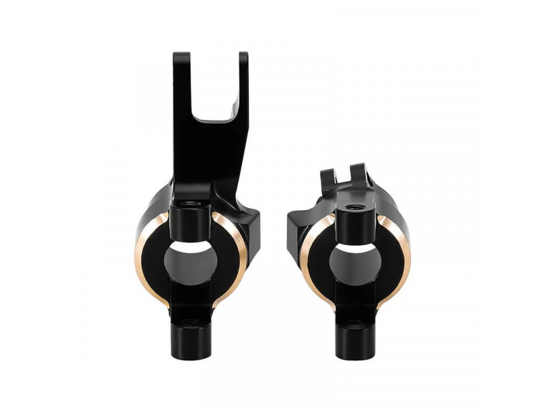 INJORA Zwart Messing Stuur Fusee Recht voor Axial SCX10 III AR45