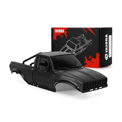 INJORA Pickup Hard Body voor Axial SCX24 Zwart - IR60-24BK