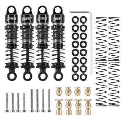 INJORA Alu 40mm Big Bore Schokbrekers Olie Gevuld voor Axial SCX24 - 4st