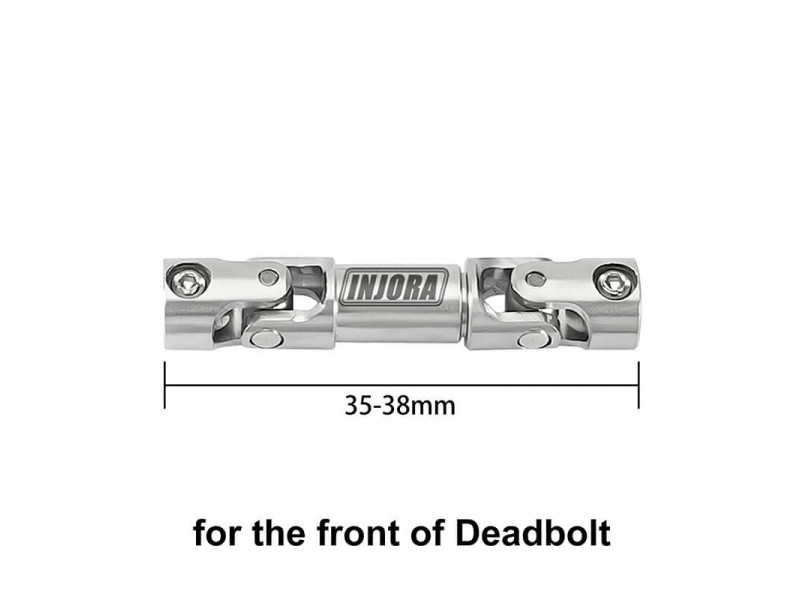 INJORA RVS Aandrijfas voor SCX24 35-38mm - SCX24-181-35