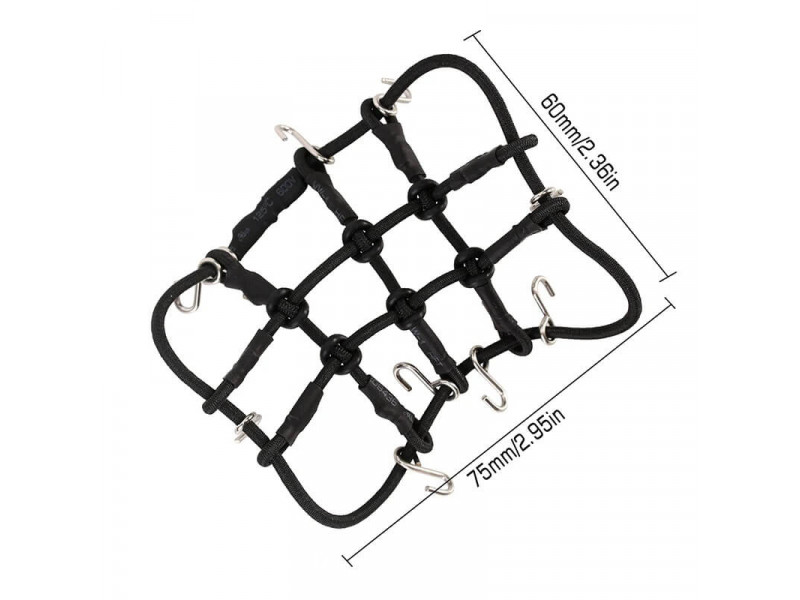 INJORA Bagagenet voor 1/24 1/18 RC Crawlers - Zwart