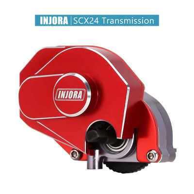 INJORA Complete versnellingsbak - Rood - SCX24-130RD