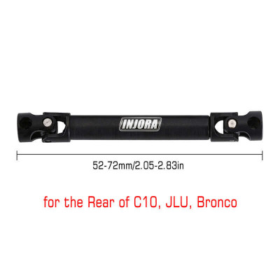 INJORA 1 Steel Drive Shaft C10 JLU Bronco 52-72mm - SCX24-140-52