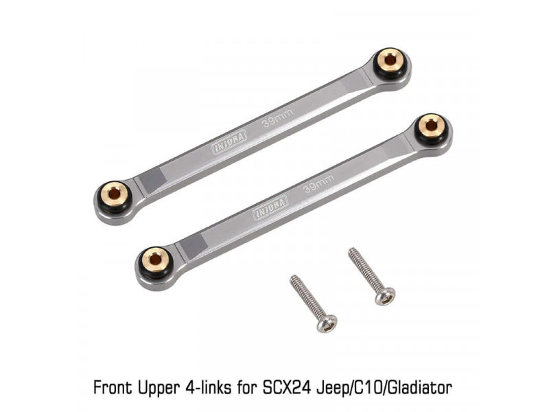 INJORA 2stks High Clearance Chassis Links Zilver SCX24-70GL