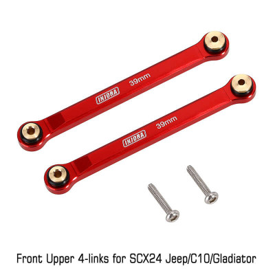 INJORA 2stks High Clearance Chassis Links - Red - SCX24-70RD