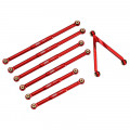 INJORA Chassis Links Set voor Axial SCX24 Jeep Gladiator Rood - SCX24-79RD